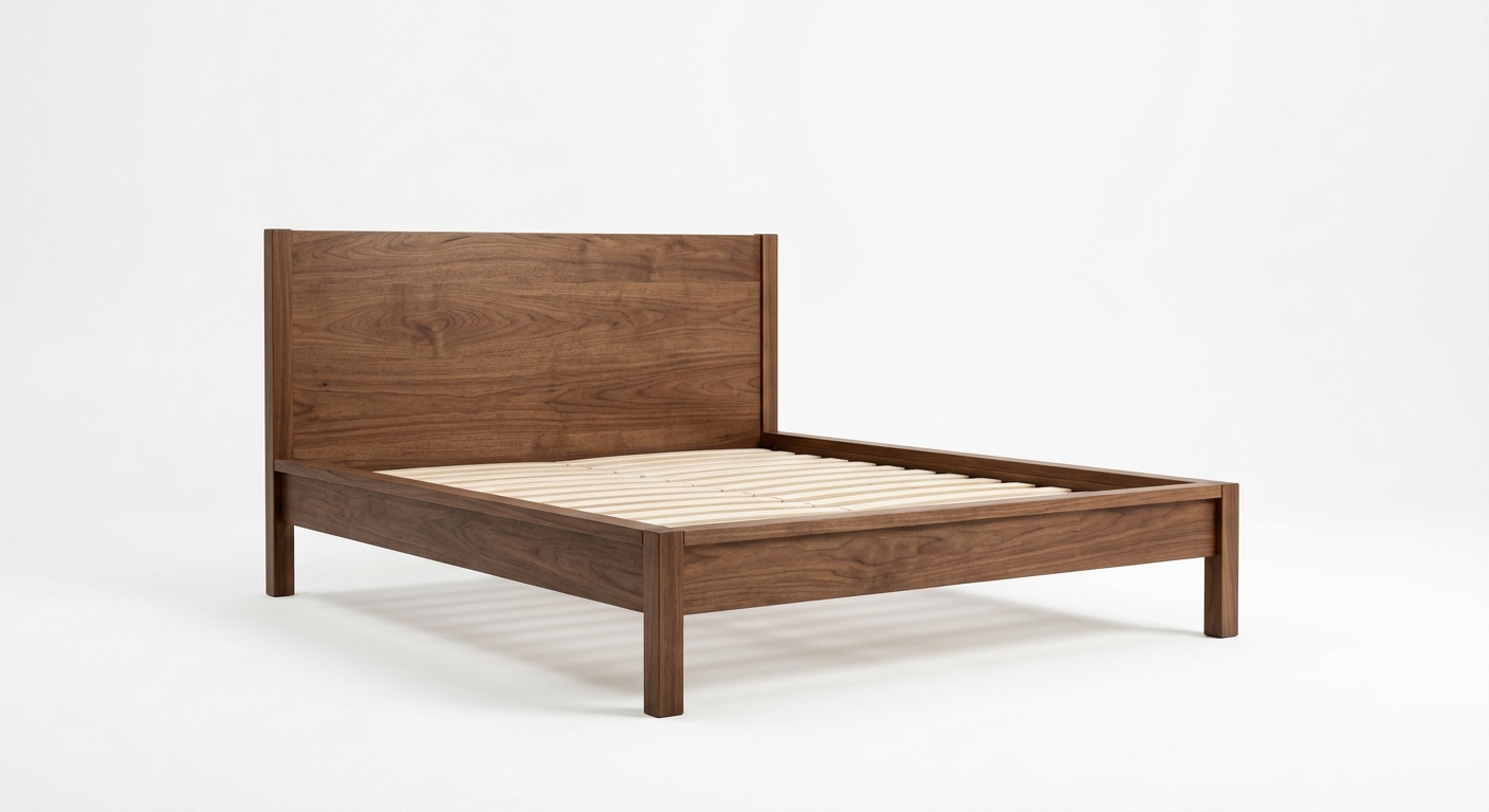 Minimalist bed frame (Brown Wood)