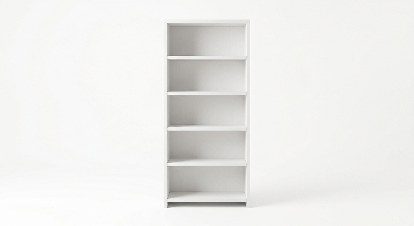 Minimalist tall white cabinet