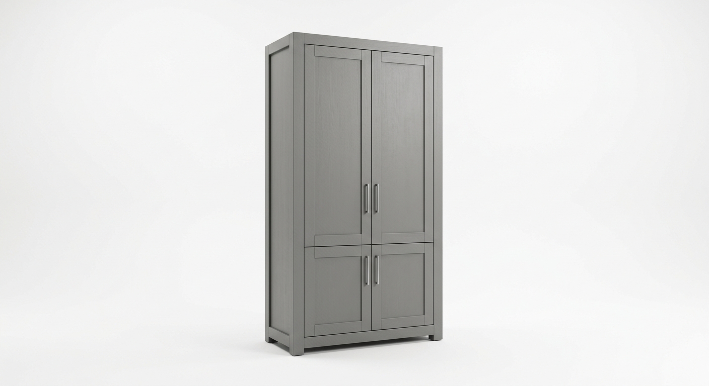 Modern gray bookcase