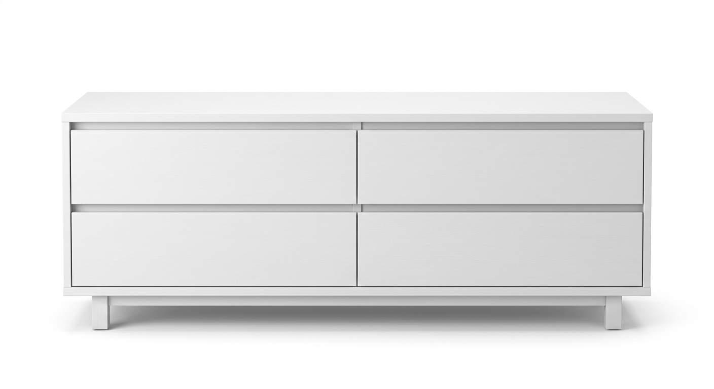 Modern white TV cabinet
