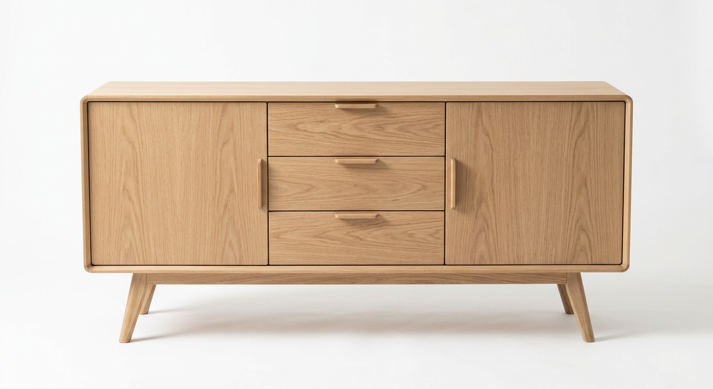 Scandinavian open cabinet beige