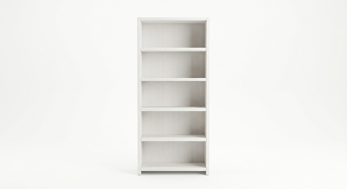 Scandinavian white bookcase