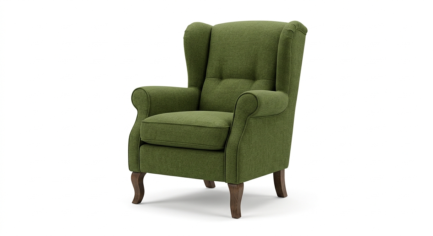 Warm wingback chair