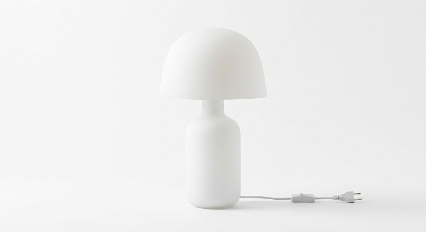 Minimalist glass lamp