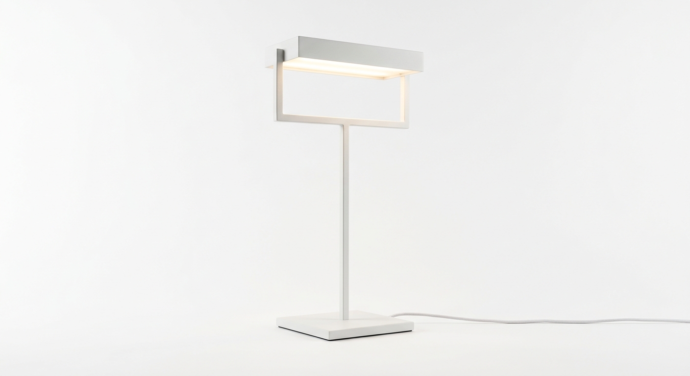 Modern white table lamp