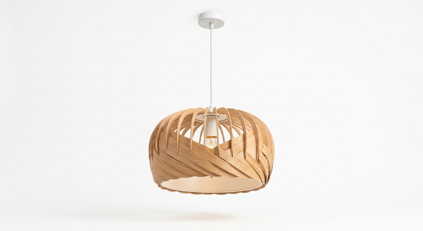 Scandinavian wooden table lamp