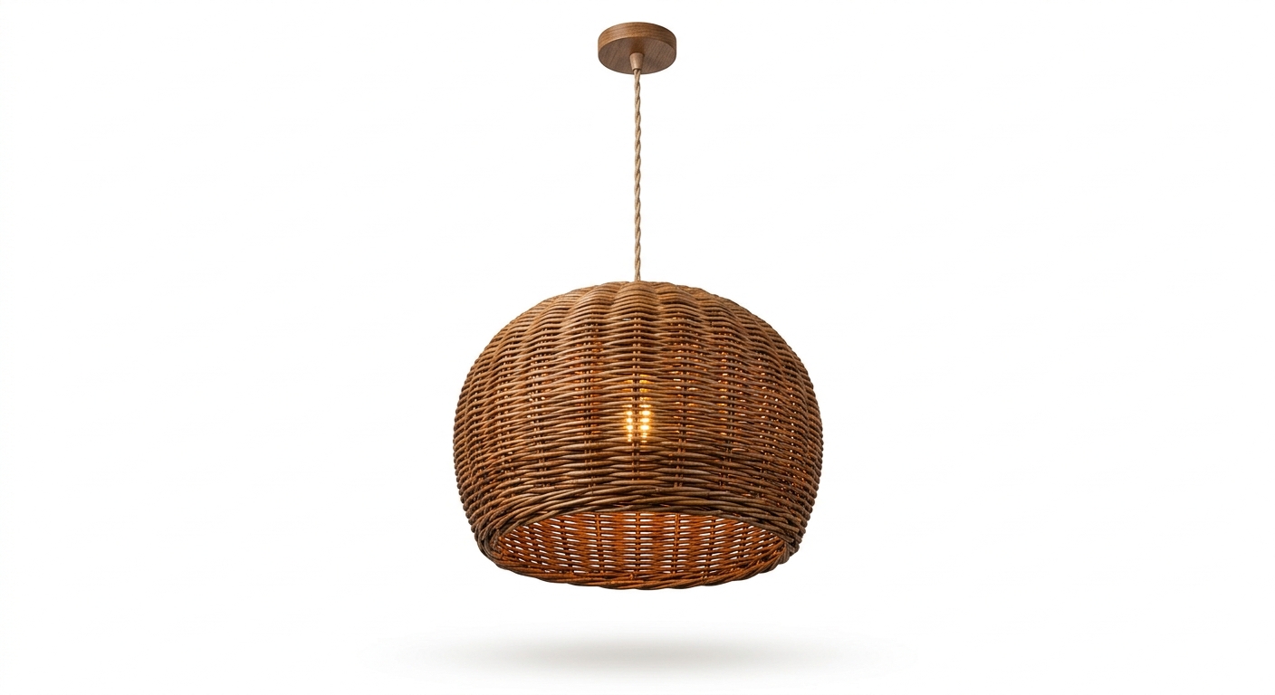 Warm rattan pendant lamp