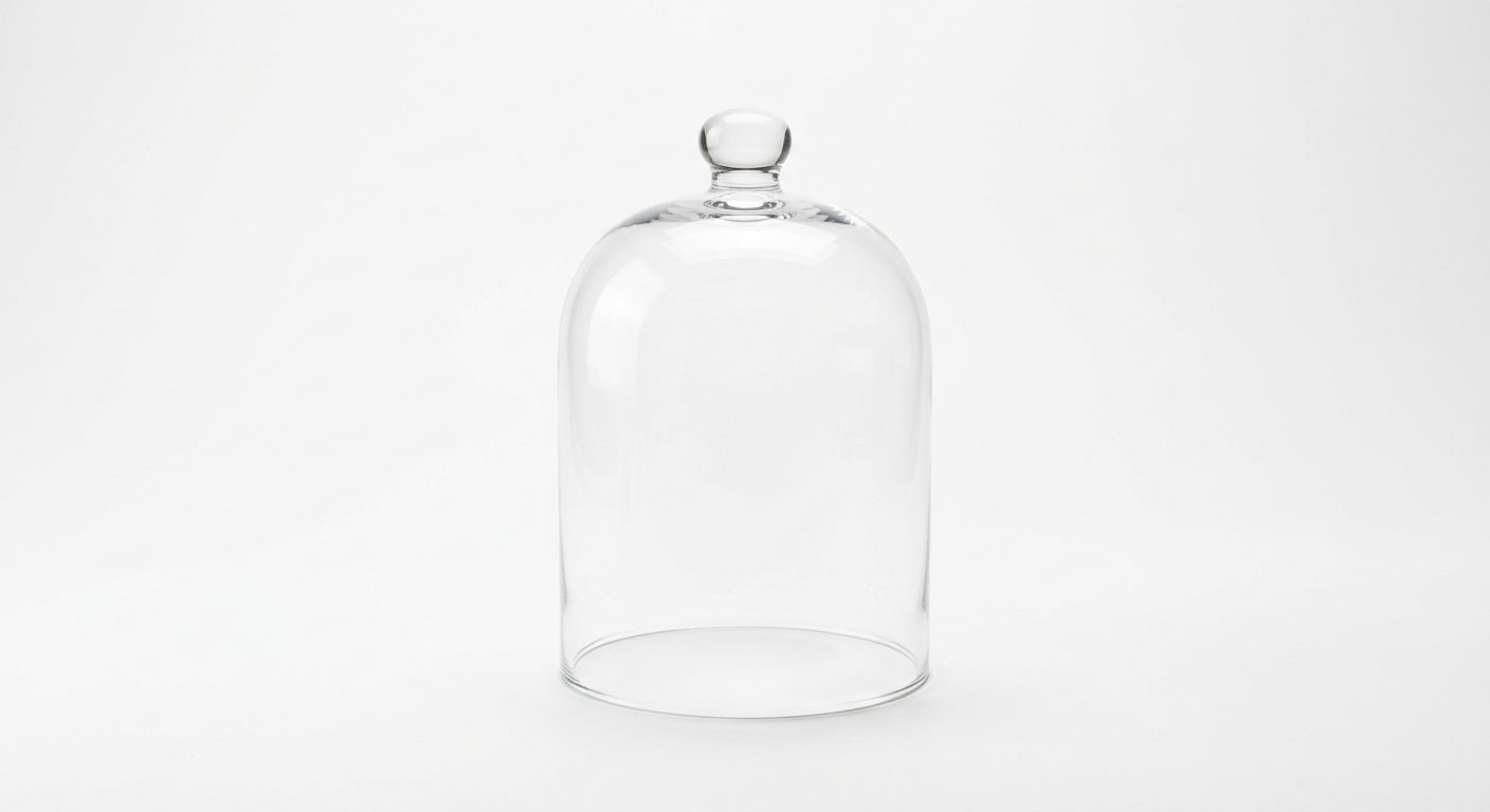 Minimalist white glass decoration