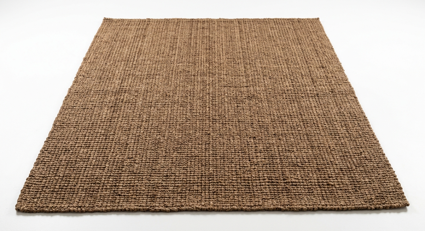 Industrial rattan floor rug