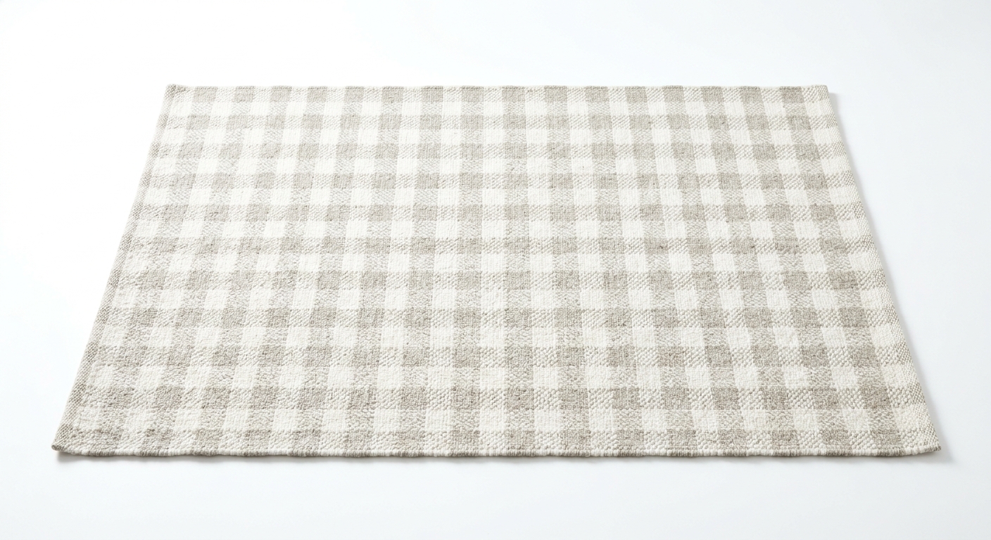 Scandinavian white rug