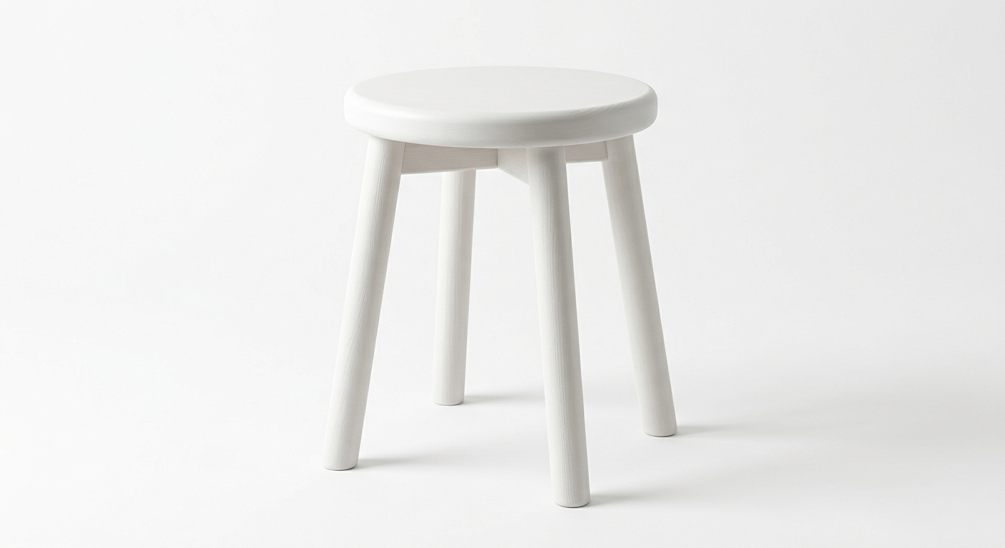 Scandinavian white side table