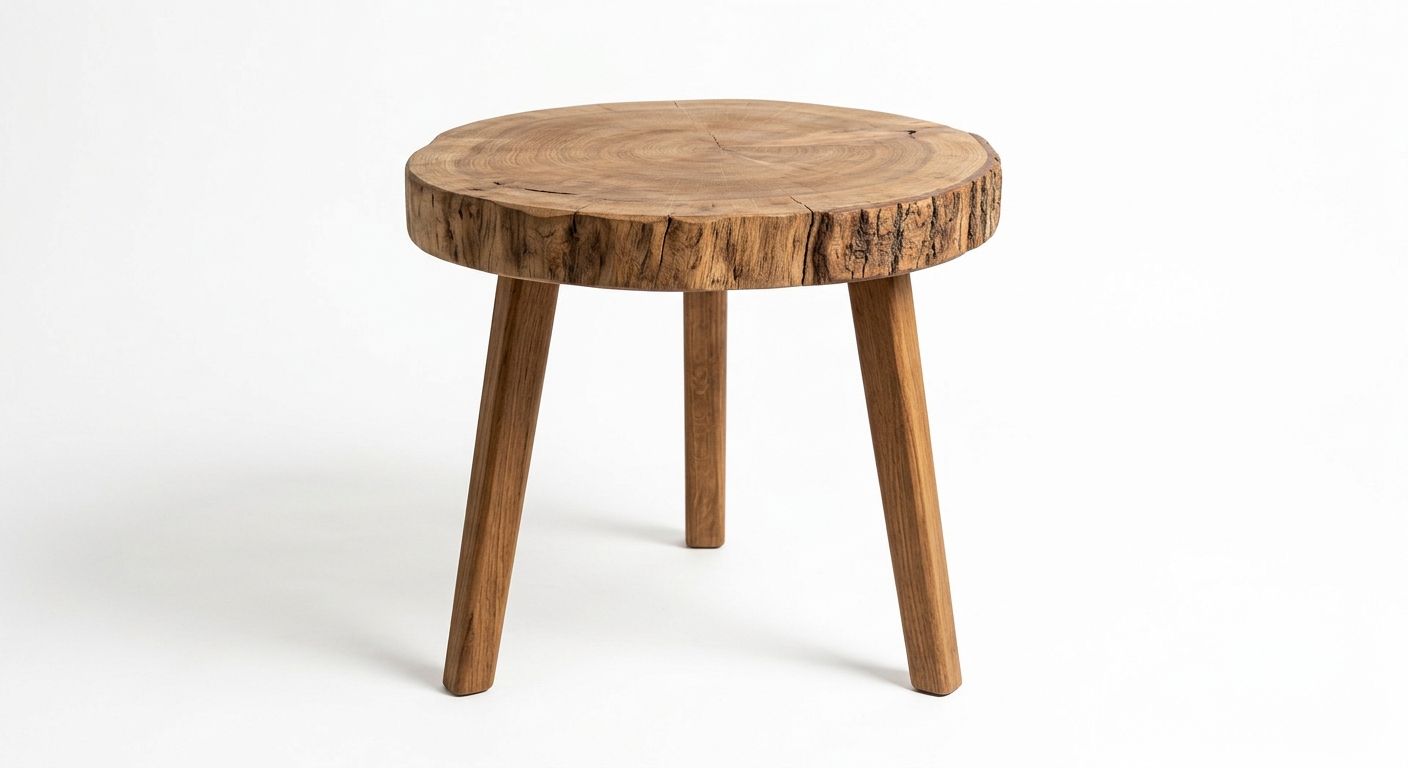 Warm brown wooden side table