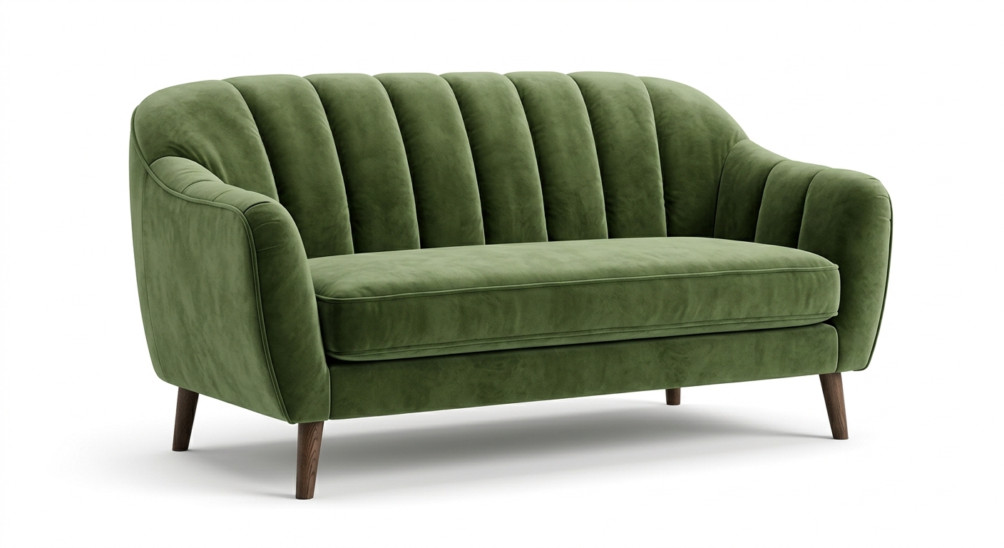 Warm velvet loveseat