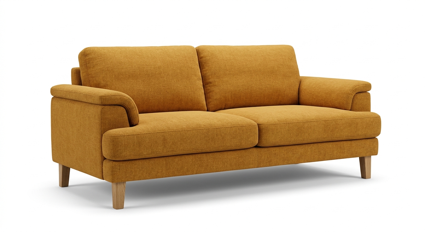 Warm ochre sofa