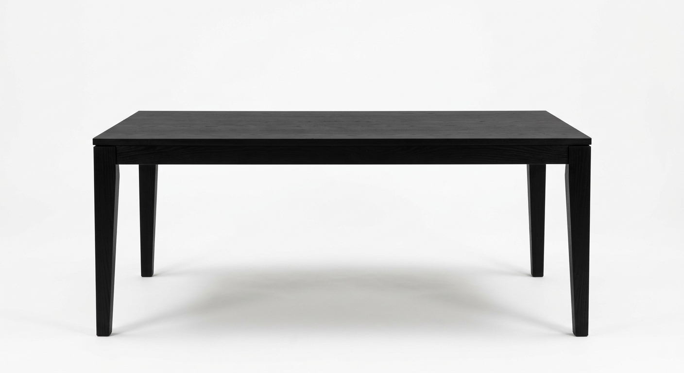 Minimalist black dining table
