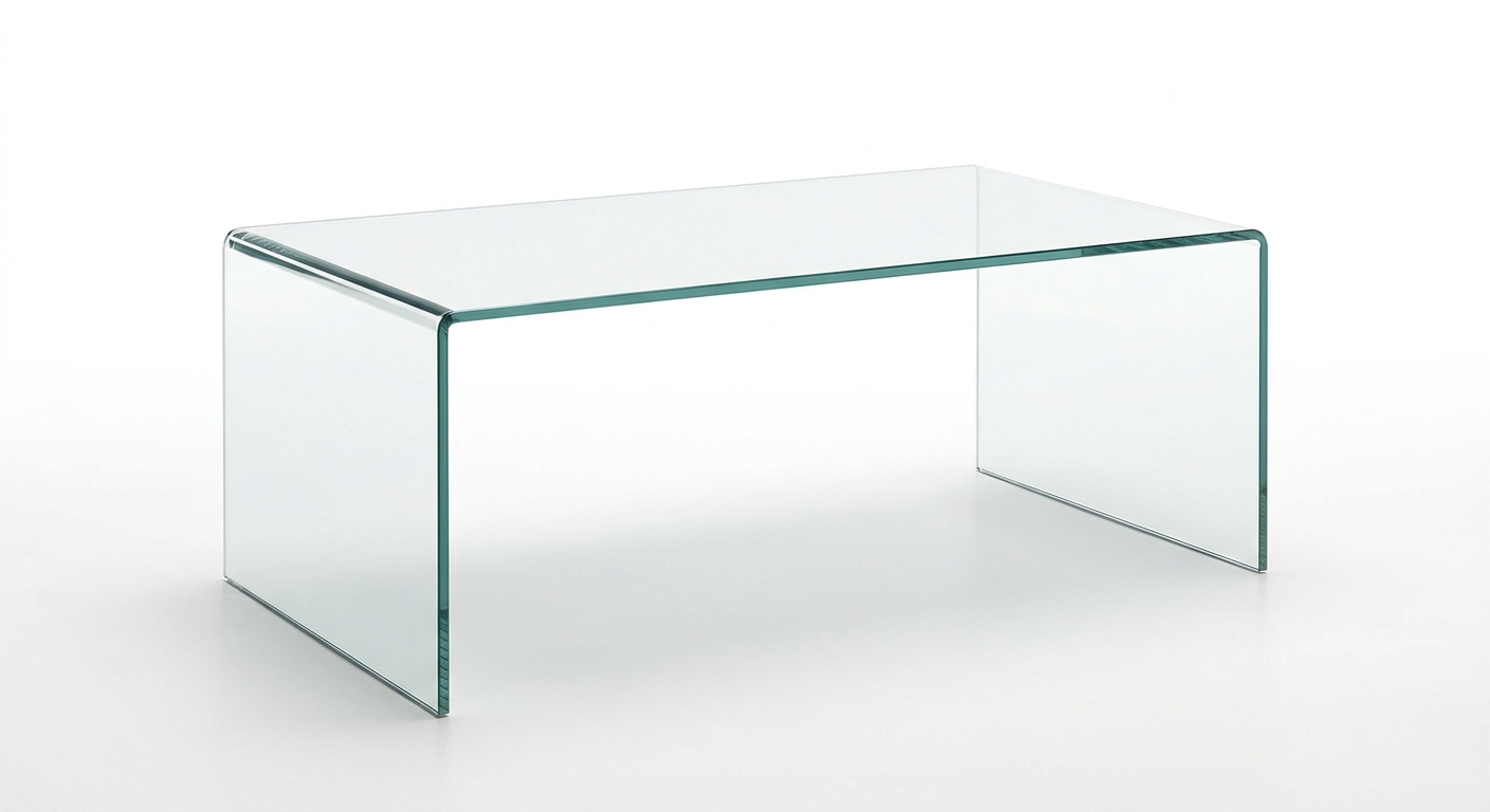 Minimalist glass coffee table
