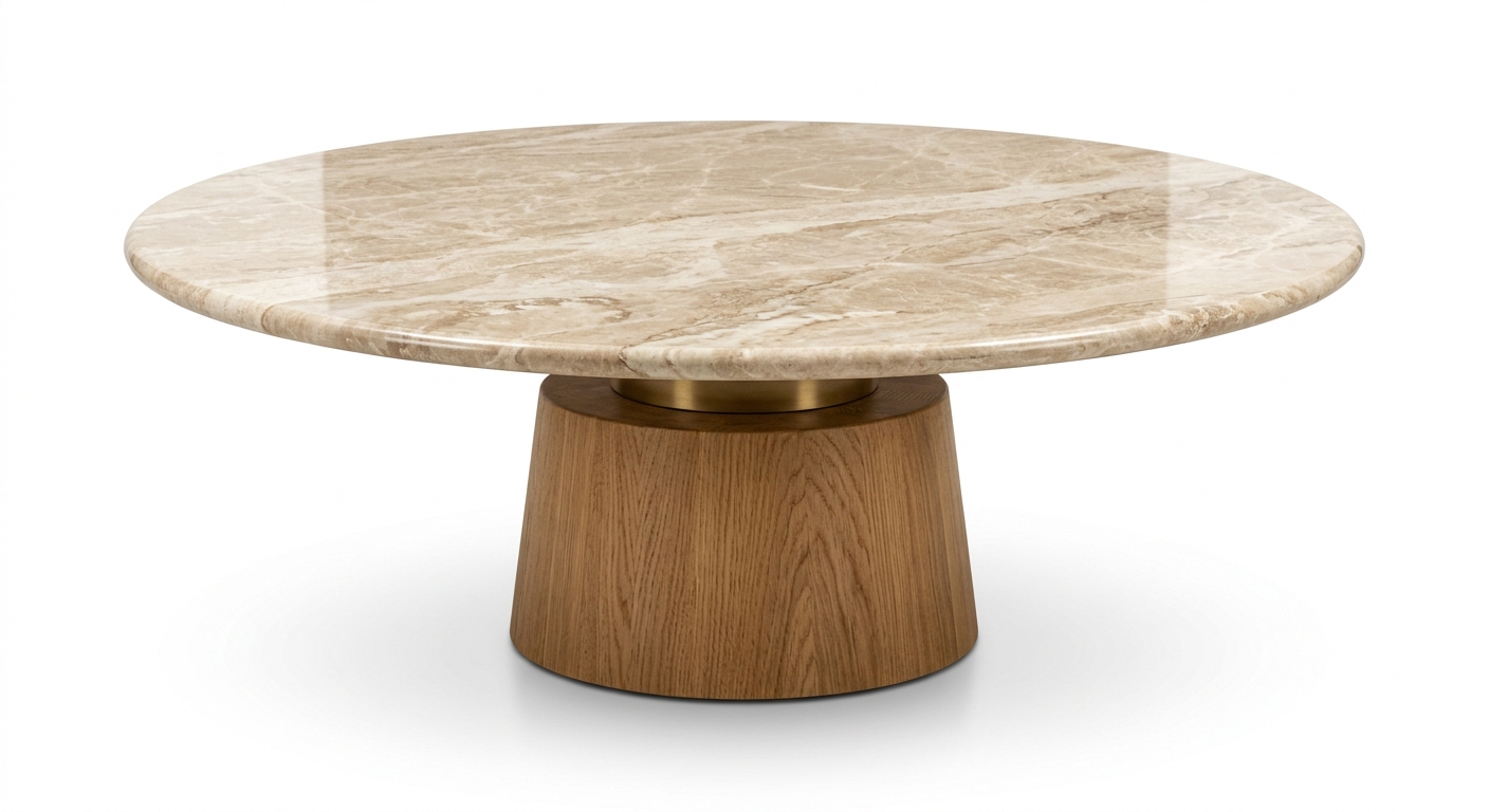 Warm beige marble table