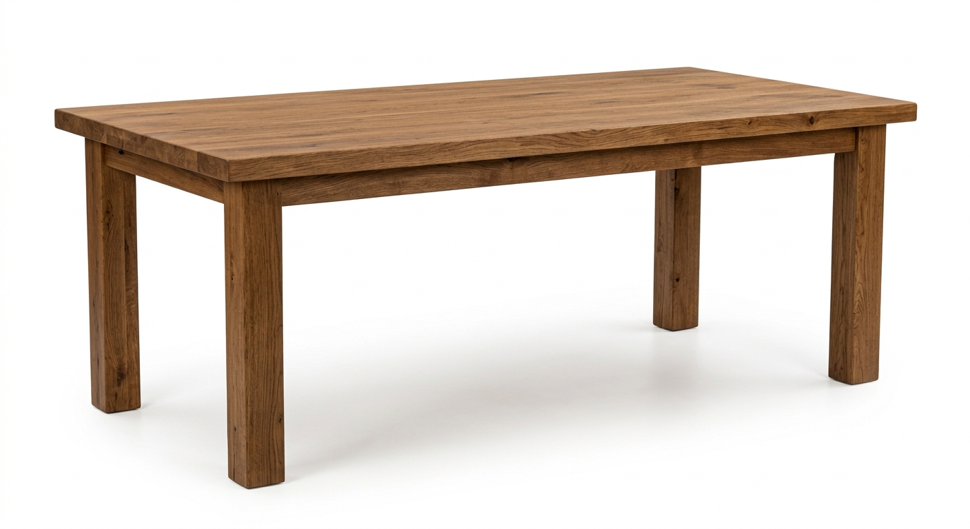 Warm wooden dining table